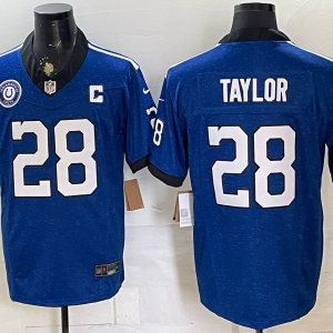 Men’s Colts #28 Jonathan Taylor Royal Blue Throwback Football Jersey Men’s Stitched NFL Elite Jersey KQ012 – 2026–27