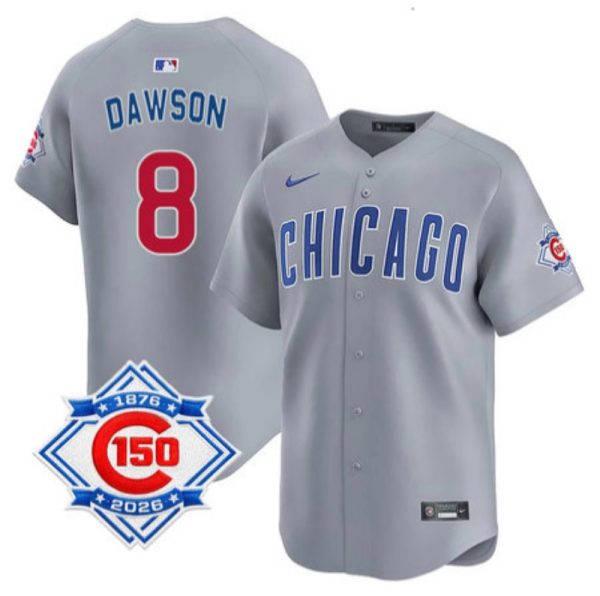 yp249205703-014 Men’s Cubs #8 Andre Dawson Gray Anniversary Baseball Jersey New Cool Base Stitched MLB Jersey KQ014 – 2026–27