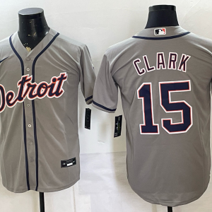 Men’s Tigers #15 Max Clark Gray Alternate Baseball Jersey New Cool Base Stitched MLB Jersey KQ015 – 2026–27