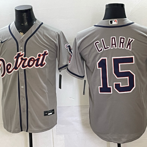 Men’s Tigers #15 Max Clark Gray Alternate Baseball Jersey New Cool Base Stitched MLB Jersey KQ016 – 2026–27