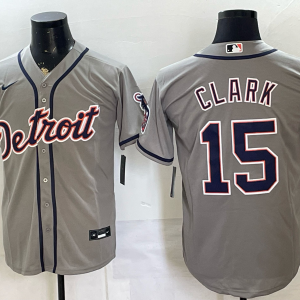 Men’s Tigers #15 Max Clark Gray Alternate Baseball Jersey New Cool Base Stitched MLB Jersey KQ017 – 2026–27