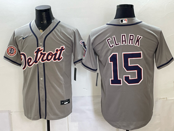Men’s Tigers #15 Max Clark Gray Alternate Baseball Jersey New Cool Base Stitched MLB Jersey KQ017 – 2026–27