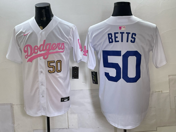 yp249205703-022 Men’s Dodgers #50 Mookie Betts White Special Edition Baseball Jersey New Cool Base Stitched MLB Jersey KQ022 – 2026–27