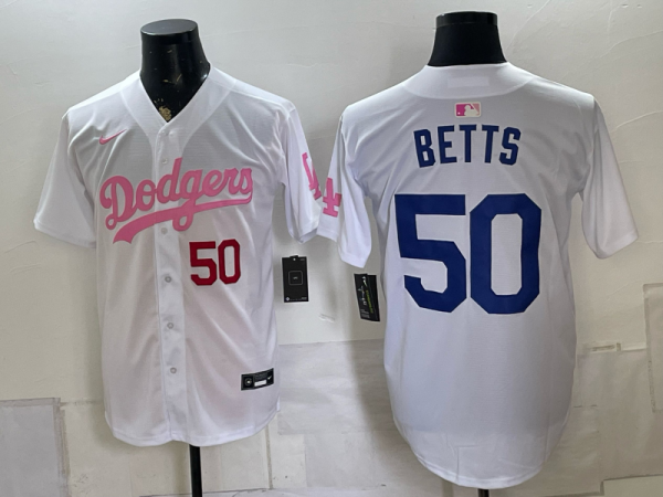 yp249205703-024 Men’s Dodgers #50 Mookie Betts White Special Edition Baseball Jersey New Cool Base Stitched MLB Jersey KQ024 – 2026–27