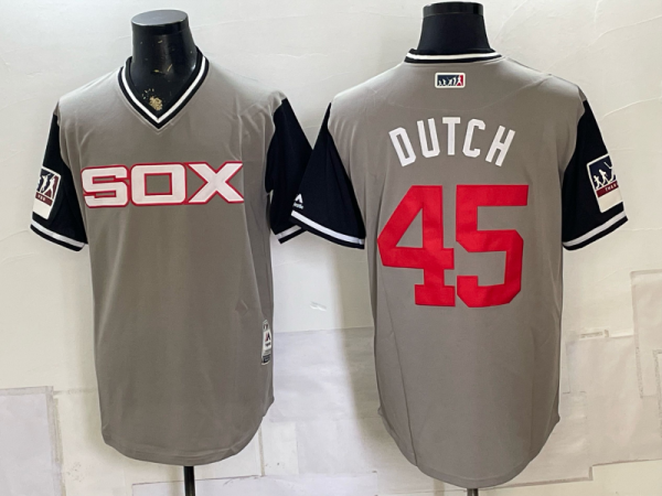Men’s White Sox #45 Dutch Leonard Gray Throwback Baseball Jersey New Cool Base Stitched MLB Jersey KQ037 – 2026–27