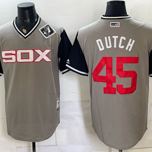 Men’s White Sox #45 Dutch Leonard Gray Throwback Baseball Jersey New Cool Base Stitched MLB Jersey KQ038 – 2026–27