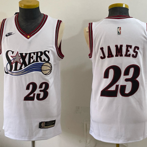 Men’s 76ers #23 LeBron James Assorted Throwback Basketball Jersey Swingman Stitched NBA Basketball Jersey KQ040 – 2026–27