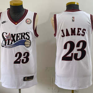 Men’s 76ers #23 LeBron James Assorted Throwback Basketball Jersey Swingman Stitched NBA Basketball Jersey KQ041 – 2026–27