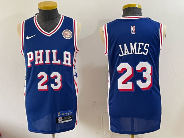 Men’s 76ers #23 LeBron James Assorted Throwback Basketball Jersey Swingman Stitched NBA Basketball Jersey KQ043 – 2026–27