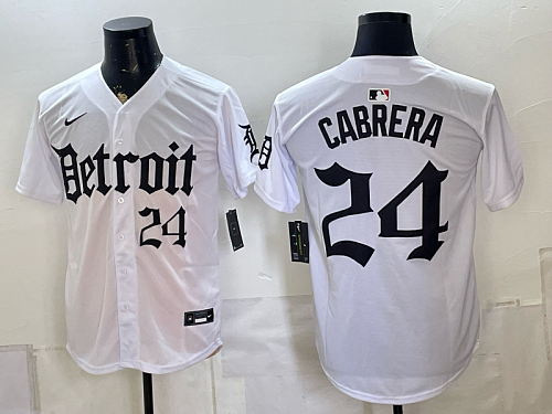 Tigers #24 Miguel Cabrera White Throwback Baseball Jersey New Cool Base Stitched MLB Jersey KK016 – 2026–27