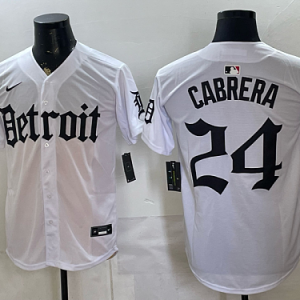 Tigers #24 Miguel Cabrera White Throwback Baseball Jersey New Cool Base Stitched MLB Jersey KK018 – 2026–27