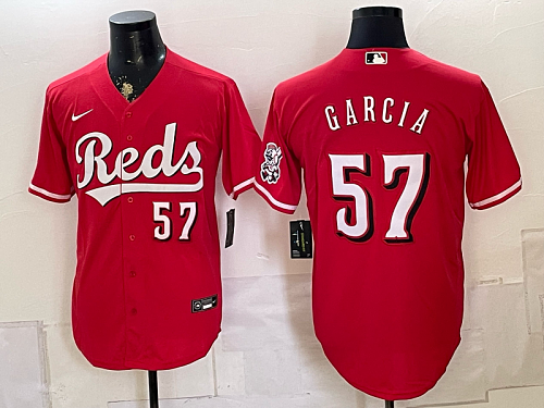 yp249998131-019 Reds #57 Luis García Red Alternate Baseball Jersey New Cool Base Stitched MLB Jersey KK019 – 2026–27