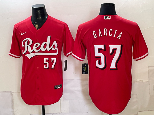 yp249998131-021 Reds #57 Luis García Red Alternate Baseball Jersey New Cool Base Stitched MLB Jersey KK021 – 2026–27
