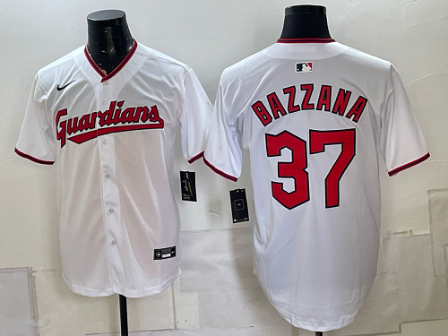 Guardians #37 Travis Bazzana White Home Baseball Jersey New Cool Base Stitched MLB Jersey KK003 – 2026–27