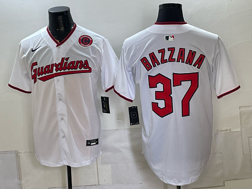 Guardians #37 Travis Bazzana White Home Baseball Jersey New Cool Base Stitched MLB Jersey KK005 – 2026–27