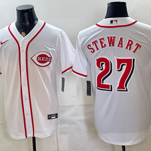 yp250168222-038 Reds #27 Sal Stewart White Home Baseball Jersey New Cool Base Stitched MLB Jersey KK038 – 2026–27
