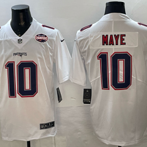 Patriots #10 Drake Maye White Anniversary Football Jersey Men’s Stitched NFL Elite Jersey KK005 – 2026–27