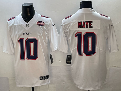 yp250335611-005 Patriots #10 Drake Maye White Anniversary Football Jersey Men’s Stitched NFL Elite Jersey KK005 – 2026–27