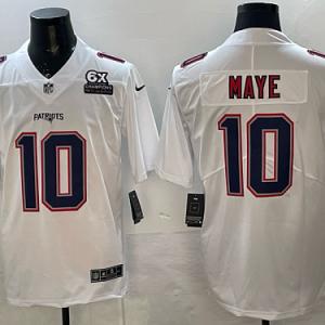 Patriots #10 Drake Maye White Anniversary Football Jersey Men’s Stitched NFL Elite Jersey KK006 – 2026–27