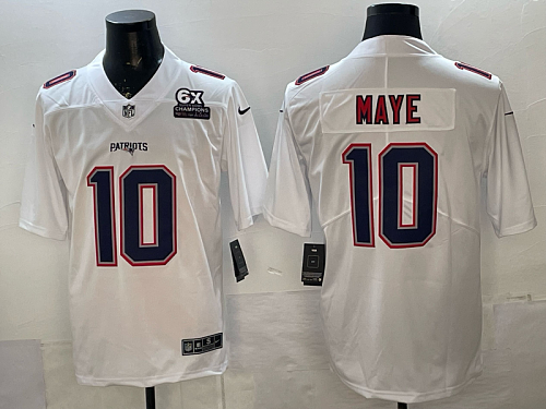 yp250335611-006 Patriots #10 Drake Maye White Anniversary Football Jersey Men’s Stitched NFL Elite Jersey KK006 – 2026–27