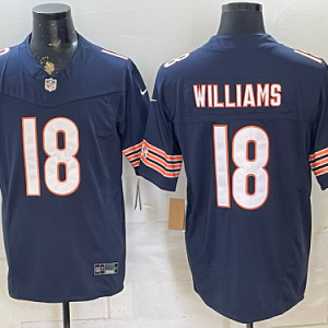 Bears #18 Caleb Williams Navy Blue Throwback Football Jersey Men’s Stitched NFL Elite Jersey KK007 – 2026–27