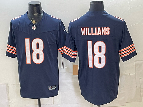 Bears #18 Caleb Williams Navy Blue Throwback Football Jersey Men’s Stitched NFL Elite Jersey KK007 – 2026–27