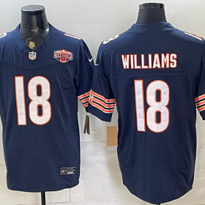 Bears #18 Caleb Williams Navy Blue Throwback Football Jersey Men’s Stitched NFL Elite Jersey KK008 – 2026–27