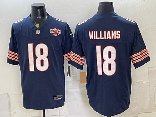 Bears #18 Caleb Williams Navy Blue Throwback Football Jersey Men’s Stitched NFL Elite Jersey KK008 – 2026–27