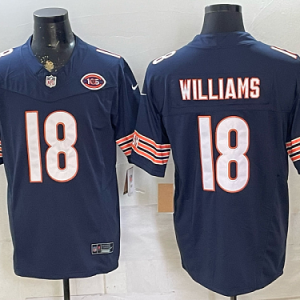Bears #18 Caleb Williams Navy Blue Throwback Football Jersey Men’s Stitched NFL Elite Jersey KK010 – 2026–27