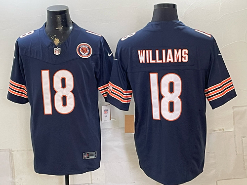 Bears #18 Caleb Williams Navy Blue Throwback Football Jersey Men’s Stitched NFL Elite Jersey KK012 – 2026–27