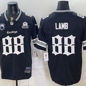 Cowboys #88 CeeDee Lamb Navy Blue Gothic Number Football Jersey Men’s Stitched NFL Elite Jersey KK013 – 2026–27