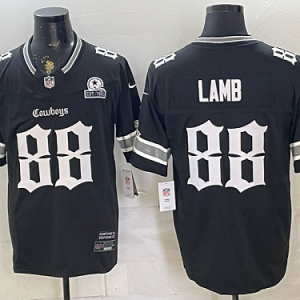 Cowboys #88 CeeDee Lamb Navy Blue Gothic Number Football Jersey Men’s Stitched NFL Elite Jersey KK014 – 2026–27