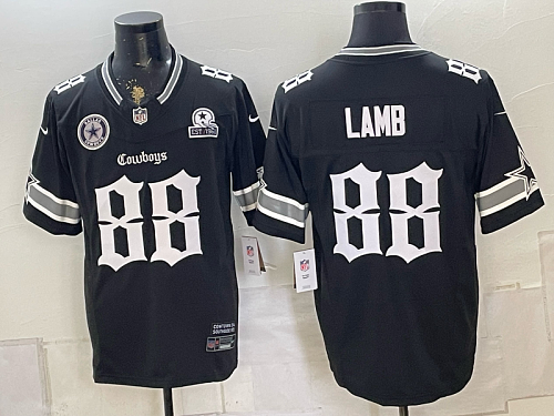 Cowboys #88 CeeDee Lamb Navy Blue Gothic Number Football Jersey Men’s Stitched NFL Elite Jersey KK017 – 2026–27