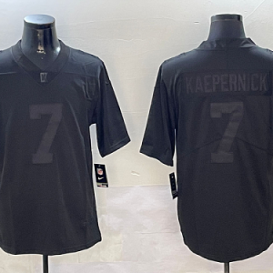 49ers #7 Colin Kaepernick Black Blackout Football Jersey Men’s Stitched NFL Elite Jersey KK021 – 2026–27