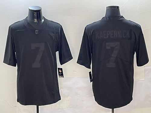 49ers #7 Colin Kaepernick Black Blackout Football Jersey Men’s Stitched NFL Elite Jersey KK021 – 2026–27