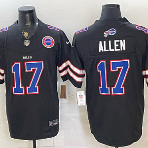 Bills #17 Josh Allen Navy Blue Throwback Football Jersey Men’s Stitched NFL Elite Jersey KK023 – 2026–27