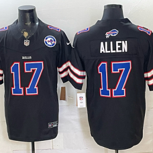 Bills #17 Josh Allen Navy Blue Throwback Football Jersey Men’s Stitched NFL Elite Jersey KK025 – 2026–27