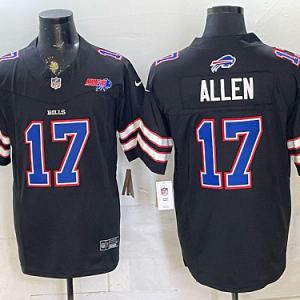 Bills #17 Josh Allen Navy Blue Throwback Football Jersey Men’s Stitched NFL Elite Jersey KK027 – 2026–27