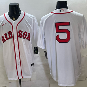 Red Sox #5 White Home Baseball Jersey New Cool Base Stitched MLB Jersey KK041 – 2026–27