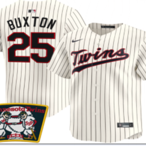 Twins #25 Byron Buxton Cream Pinstripe Throwback Baseball Jersey New Cool Base Stitched MLB Jersey KK042 – 2026–27