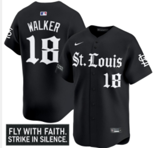 yp250335611-044 Cardinals #18 Jordan Walker Black Special Edition Baseball Jersey New Cool Base Stitched MLB Jersey KK044 – 2026–27