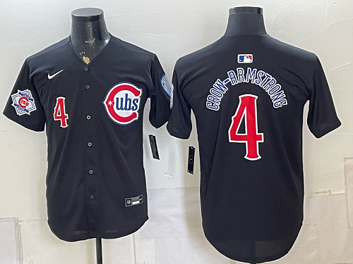 Cubs #4 Pete Crow-Armstrong Navy Blue Special Edition Baseball Jersey New Cool Base Stitched MLB Jersey KK045 – 2026–27