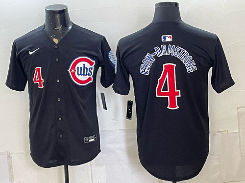 yp250335611-046 Cubs #4 Pete Crow-Armstrong Navy Blue Special Edition Baseball Jersey New Cool Base Stitched MLB Jersey KK046 – 2026–27