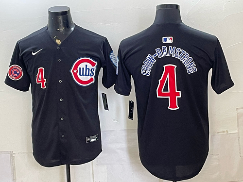 yp250335611-047 Cubs #4 Pete Crow-Armstrong Navy Blue Special Edition Baseball Jersey New Cool Base Stitched MLB Jersey KK047 – 2026–27