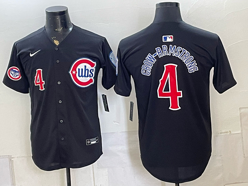 Cubs #4 Pete Crow-Armstrong Navy Blue Special Edition Baseball Jersey New Cool Base Stitched MLB Jersey KK048 – 2026–27