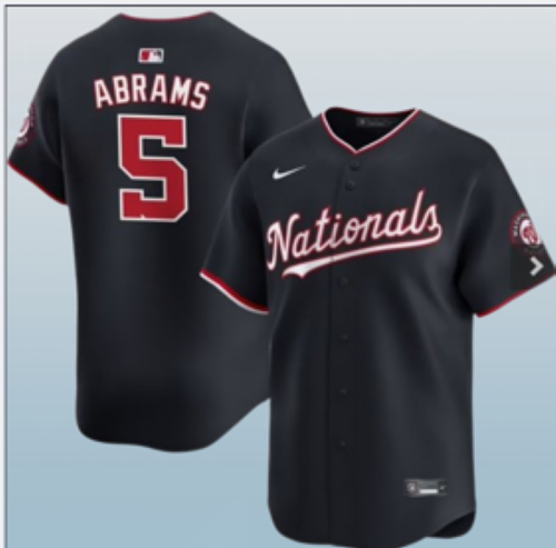 Nationals #5 CJ Abrams Navy Blue Alternate Baseball Jersey New Cool Base Stitched MLB Jersey KK049 – 2026–27