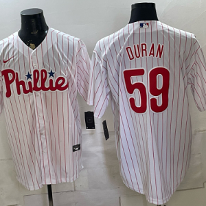 yp250335611-055 Phillies #59 Jhoan Duran White Pinstripe Special Edition Baseball Jersey New Cool Base Stitched MLB Jersey KK055 – 2026–27