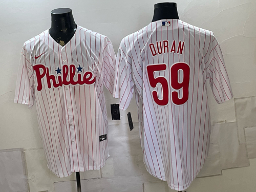 yp250335611-055 Phillies #59 Jhoan Duran White Pinstripe Special Edition Baseball Jersey New Cool Base Stitched MLB Jersey KK055 – 2026–27