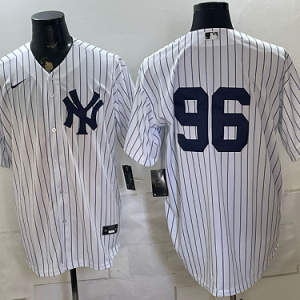 Yankees #96 George Lombard Jr. White Pinstripe Home Baseball Jersey New Cool Base Stitched MLB Jersey KK058 – 2026–27