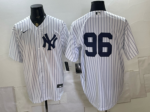 Yankees #96 George Lombard Jr. White Pinstripe Home Baseball Jersey New Cool Base Stitched MLB Jersey KK058 – 2026–27
